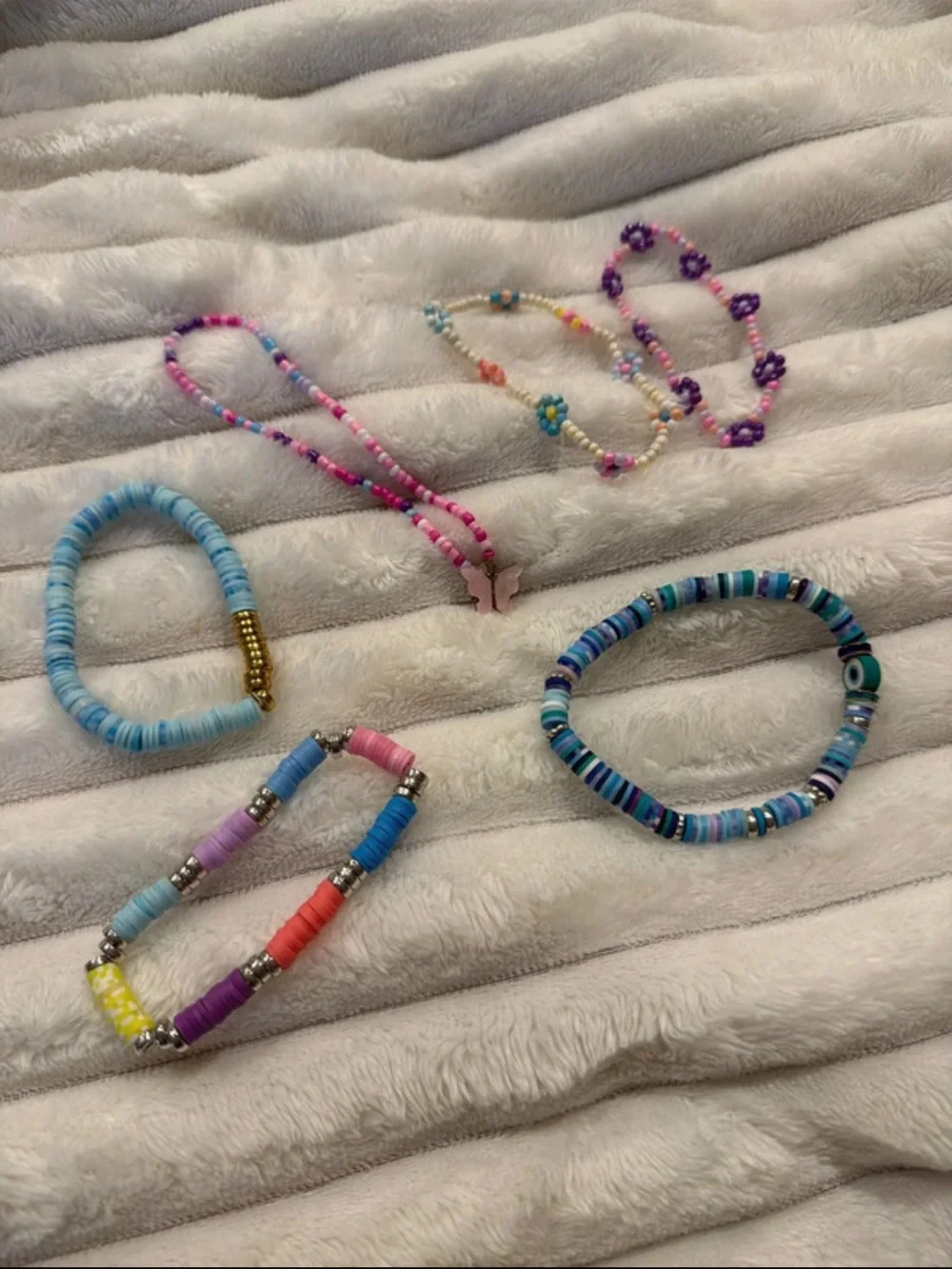 Kids Multicolor Beaded 6 Bracelet Set - multicolor